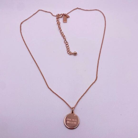 Kate Spade Rose Gold Monogram Initial M and Phrase One in a Million on Reverse - Picture 4 of 5